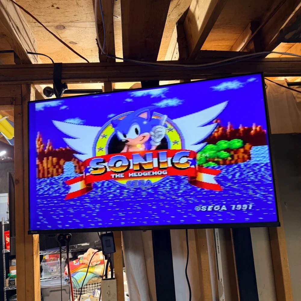 Sega Genesis Sonic The Hedgehog Black Not For Resale CIB Bundle
